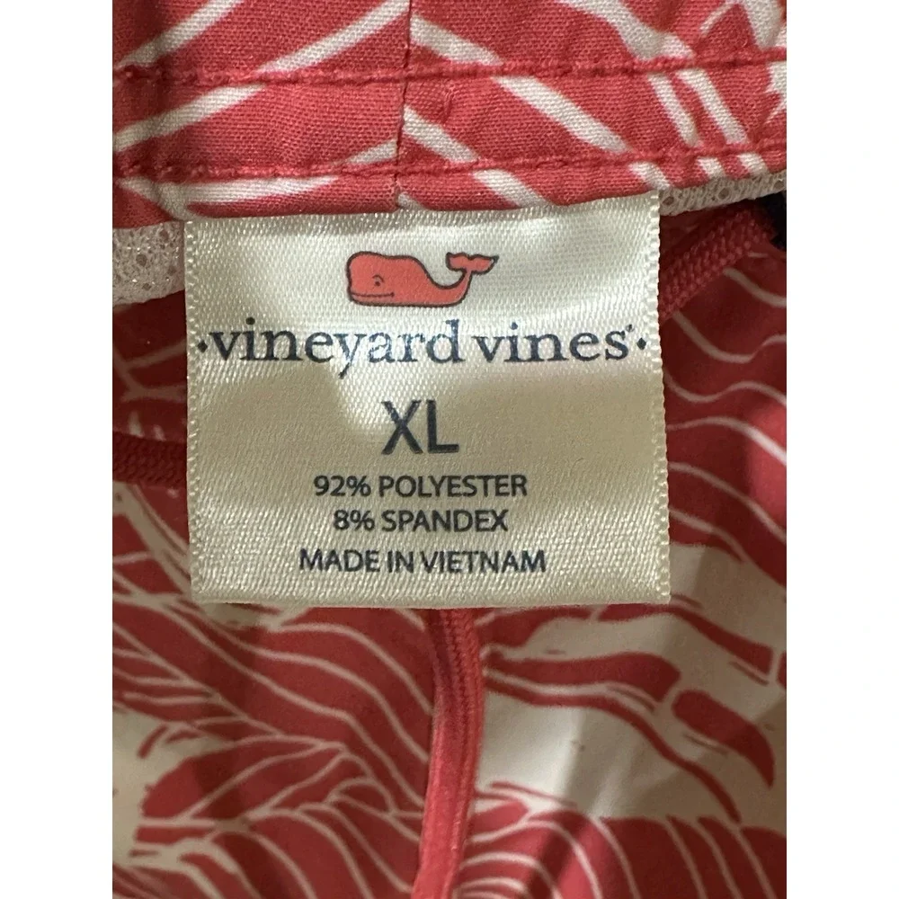 Vineyard Vines Swim Trunks‎ Shorts Mens XL Mesh Lined Sail Boats Pockets Pink